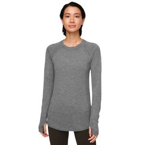Lululemon Sit In Lotus 100% Merino Wool Sweater In Heathered Core Medium Grey